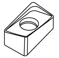Carbide plate KD08-0404R-T5 M20P