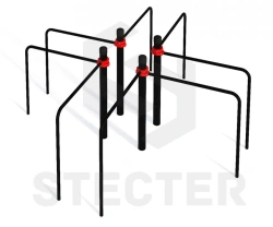 Complex of parallel bars for vorkout "Cross"
