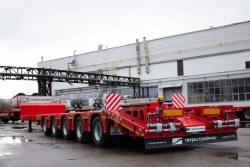 Semitrailer Tverstroimash 993951 modification 0022 variant - platform with ramps and fittings