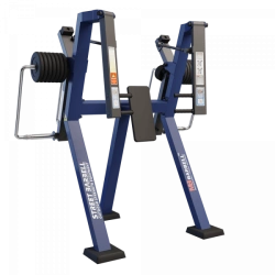 Chest press with convergence in standing position with variable load
