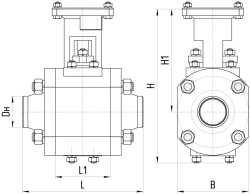 Ball shut-off valve ATEK.491284.550
