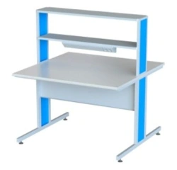 Laboratory island table with extension with luminaire and sockets SLOVSN PF