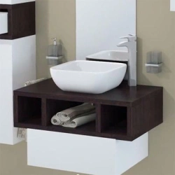 Cabinet under sink Aquaton Integro 80 wenge 1A142901INH101.A142.9.01I.NH1.0