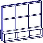 Cloakroom system wall-mounted with shoe drawers (55 people). (School furniture brand "Interior" series "TDI School")