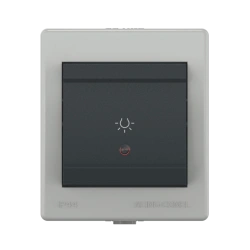 CADUCEUS ALING POWER Single-key switch Light with indication 10AX, 250V~, IP44, grey anthracite, art. 2