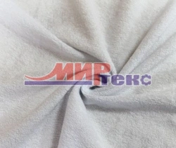 Cotton knitted fabric (cotton-100%) bleached, plush one-sided buttonhole