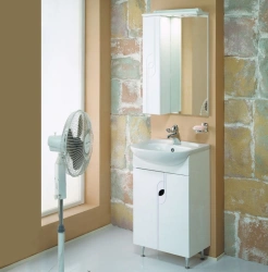 Mirrored cabinet Aquaton Panda 50 left white 1A007402PD01L1.A007.4.02P.D01.L