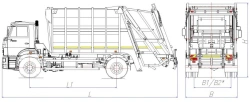 Rear-loading rubbish truck model MK-4542-05