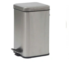 Stainless steel bucket 12 l. with pedal rectangular 09111.12.RUS