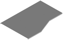 Reduction cover of right self-supporting cable girder KLZ 000x00 P, with overall dimensions from 300x200 mm to 1000x800 mm, meta
