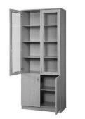 Closed cupboard with display cabinets