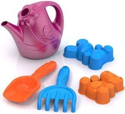 Sand Set #96 (animal moulds (2 pcs), rake, scoop, watering can)