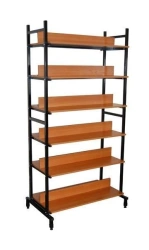 Two-sided library shelving unit, Omega brand