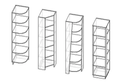 Wooden office shelving unit. Project SOD-01.
