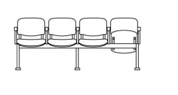 Multi-seat chair section