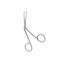 TSH-04-043-14 Ear tamping forceps No.2, curved, 143 mm