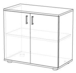 Double-door office cabinet