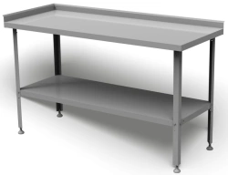 Industrial cutting table with two sides, solid shelf SRP-2l-0,6/0,6-P