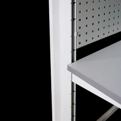 Industrial metal table with drawer (DxWxH): 810x2160x1820 mm
