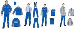 Men's sets for working personnel (jacket, shirt-jacket, waistcoat, trousers) special for employees of the organisations of the s
