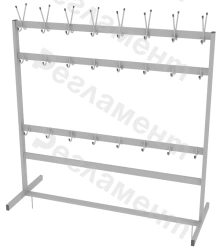 Floor coat rack MK B4 400-2500x150-800x1200-2500mm(WxHxH)