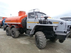 Tank truck (ATC), brand UZST, type UZST01, modification 6619A-18 on chassis Ural 5557-60.