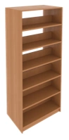Double-sided shelving unit 900x582x1950mm