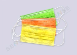 Medical disposable SENSE masks, three-layered on elastic bands, 50pcs.