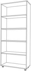 Office cupboard with shelves