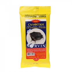 Wet wipes with special impregnation for leather goods "Norvin"