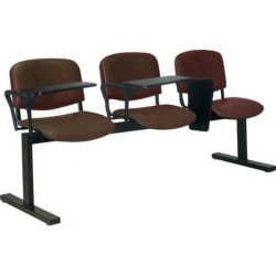 Multi-seat section, upholstery fabric/leather, non-folding seat, with folding armrest Model: SMNPP of "Edelwood" trade mark.