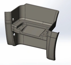 Shield of the footrest side left 6595-8405119
