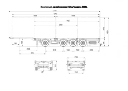Semi-trailer-container truck TONAR mod. 99881 with axles manufactured by TONAR mod. 90422, 90431