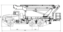 Truck hoist model KTA-32 on chassis URAL 4320-1151, URAL 4320-1951, URAL 4320-6151, URAL 4320-6951