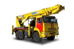 Telescopic hydraulic lift with gooseneck AGP 36T KAMAZ-43118 35.5M 350/120KG 22/24.5M
