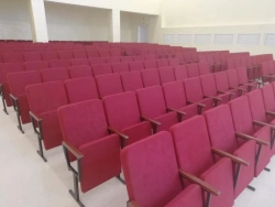Armchairs for auditoriums (with metal and wood frame)