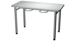 Four-seater dining table with stool holder 1300x600x750mm (WxHxH)
