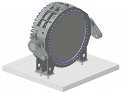 Pre-turbine disc gate valve "disc type BIPLAN"