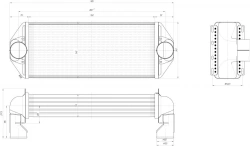 Charge air cooler OM457LA-1317. 200