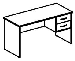 Desk with hanging cabinet 6087 "Rhythm" series
