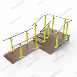 Rehabilitation slide with bars