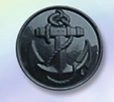 Button with Anchor made of glass-filled polyamide with ear, 14 mm diameter, assorted colour