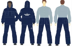 Male anti-encephalitic suit (jacket, trousers) of the departmental security personnel of PJSC Transneft for protection against h