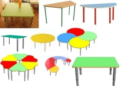 Children's wooden table for pre-school institutions