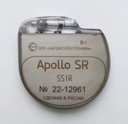Apollo implantable pacemakers according to TU 9444-027-52783477-2014 Apollo SR model with accessories