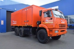 Vehicle for explosives, UZST brand, type UZST03, modification 586B-09 on chassis KAMAZ 43118-50