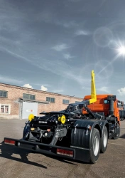 Special multilift with hook loader equipment VK T15 type 62E135 base chassis KAMAZ 65115-A5, 65115-50