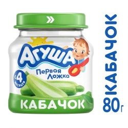 Mashed courgette homogenised t.zn. "Agusha", 80 g