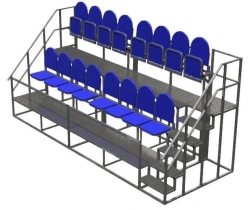 Two-row grandstand TV-MTBD-1.34.01