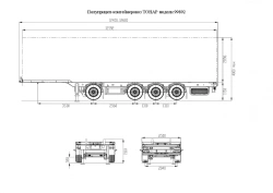 Semi-trailer-container truck TONAR mod. 99892 with axles manufactured by TONAR mod. 90422, 90431